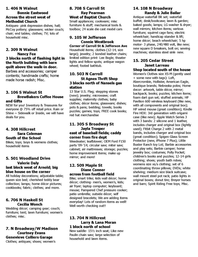 2024 Sales List